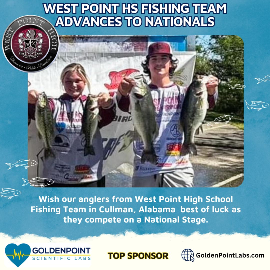 West Point High School Fishing Team Advances to National Championship!